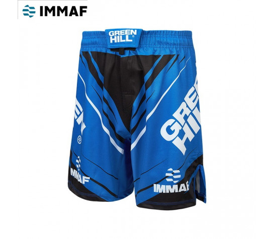 Шорты "Green Hill" MMI-4022, MMA SHORT IMMAF approved синие, p.XXXL Синий image